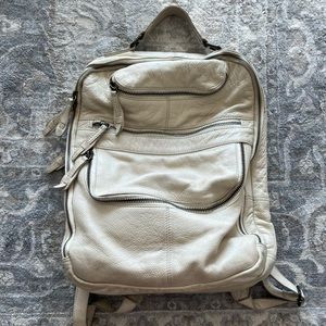 Free people cream leather backpack